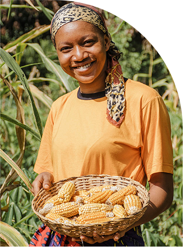 women with corn